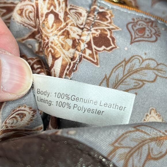 Hobo Pier Convertible Bag Coffee Galaxy Crossbody/Shoulder Boho Leather Slouchy - Picture 12 of 16